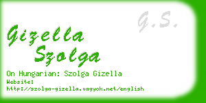 gizella szolga business card